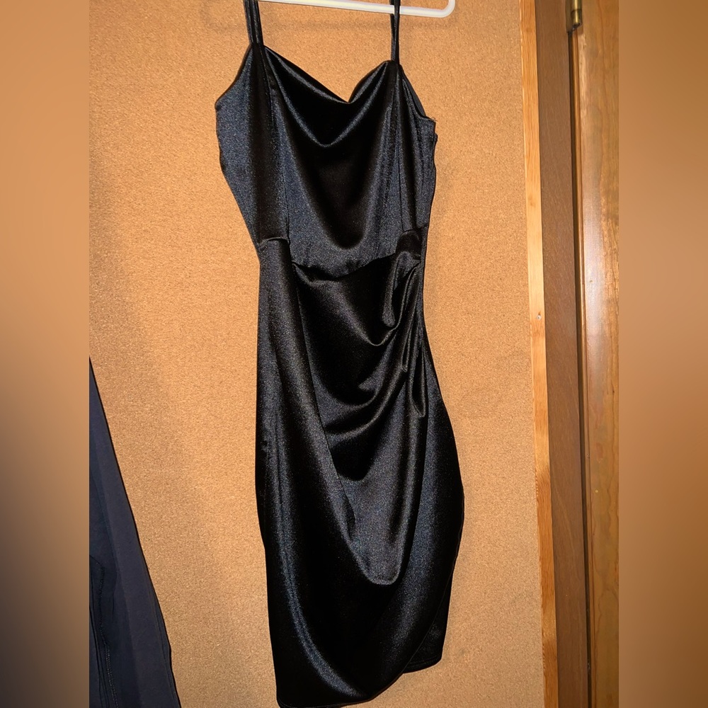 Black Silk Mid-length Dress